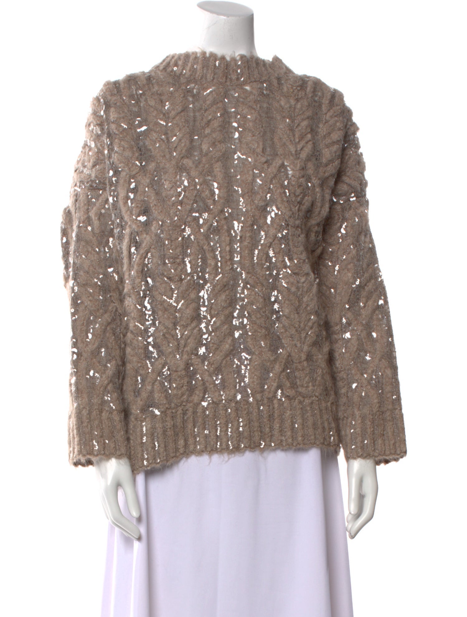 Brunello Cucinelli Alpaca Crew Neck Sweater