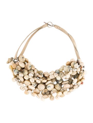 Brunello Cucinelli Agate Beaded Multistrand Necklace