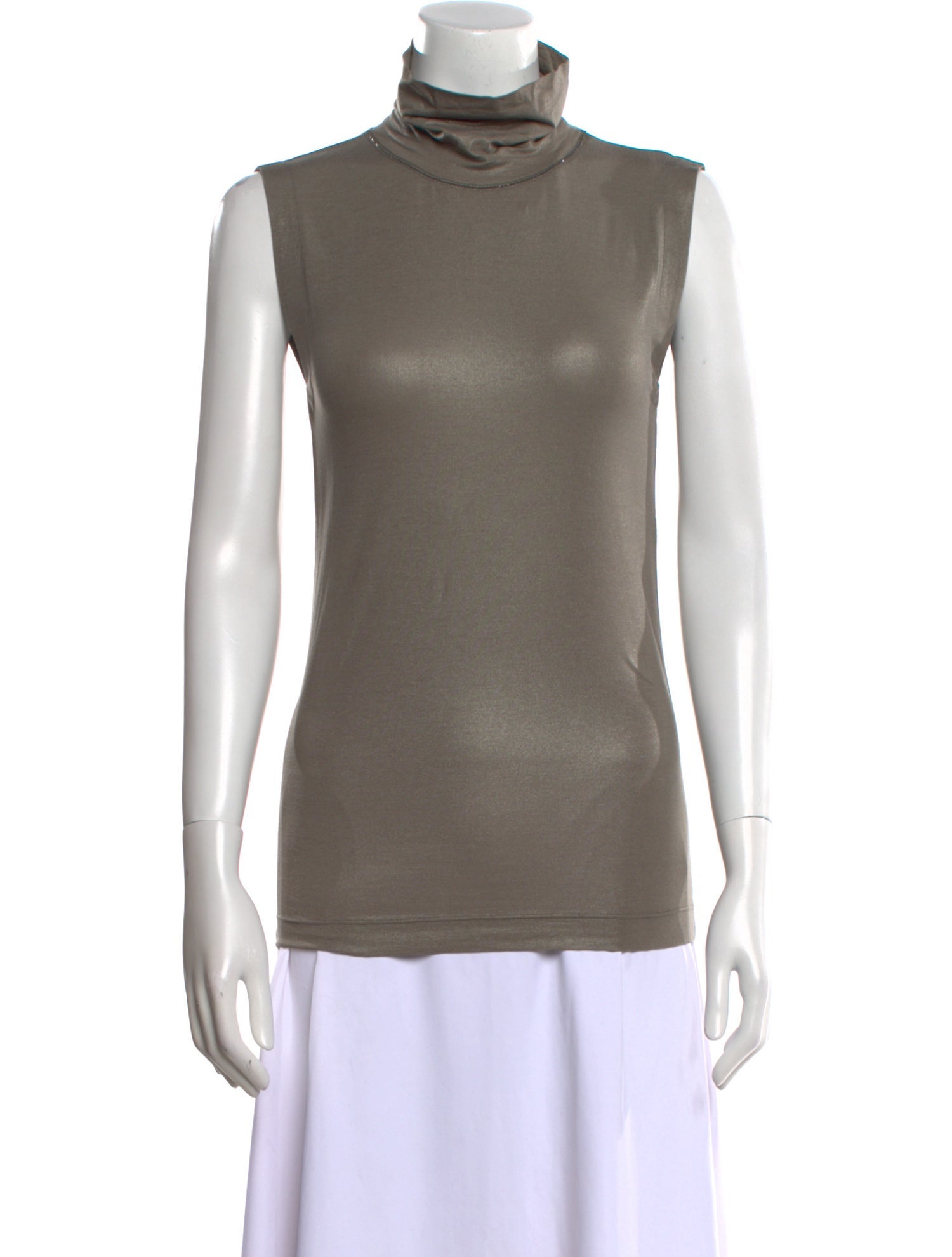 Brunello Cucinelli Turtleneck Sleeveless Top