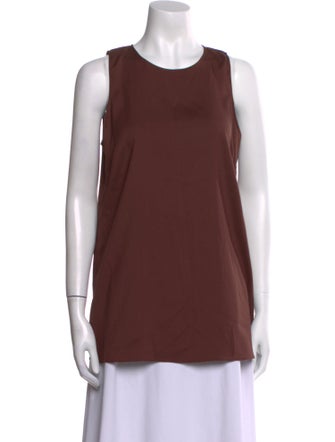 Brunello Cucinelli Silk Scoop Neck Top