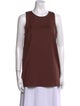 Brunello Cucinelli Silk Scoop Neck Top