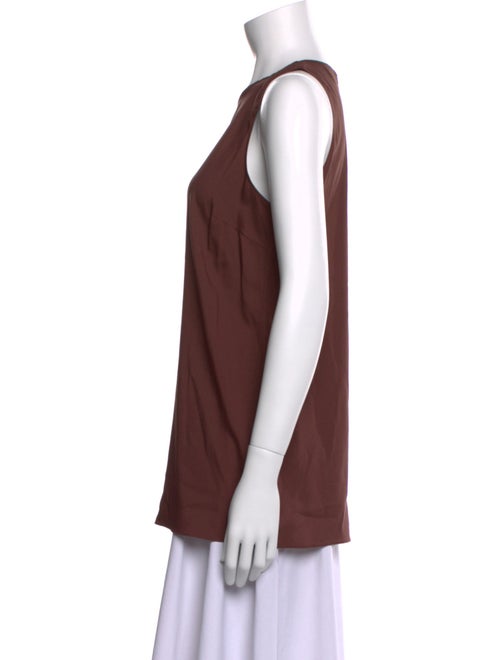 Brunello Cucinelli Silk Scoop Neck Top