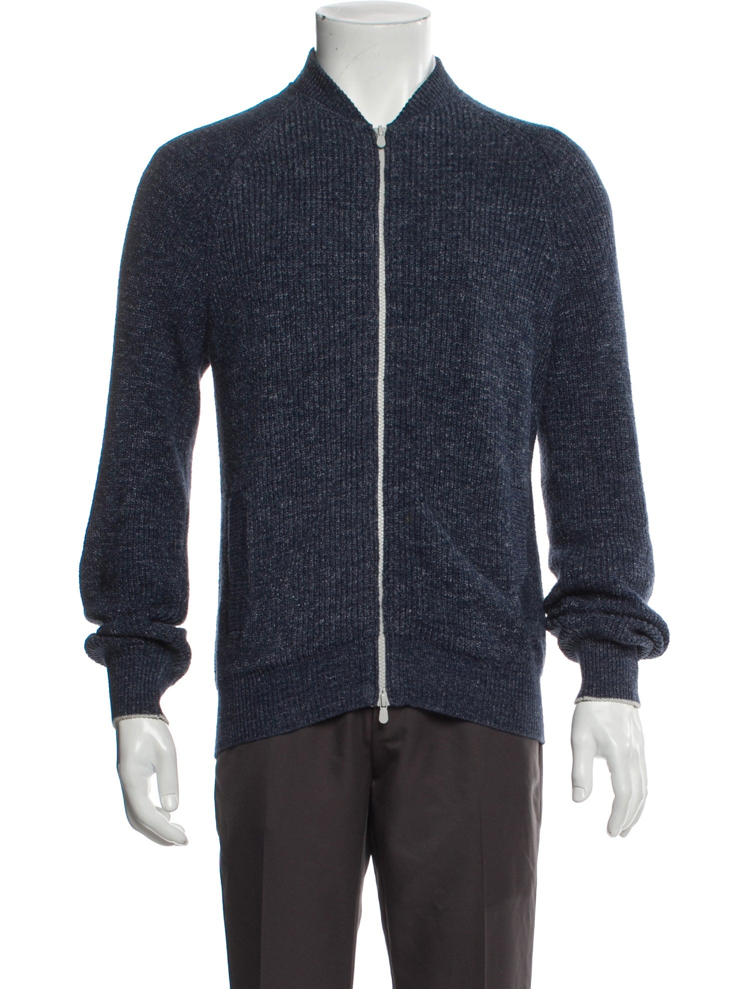 Brunello Cucinelli Mock Neck Long Sleeve Cardigan