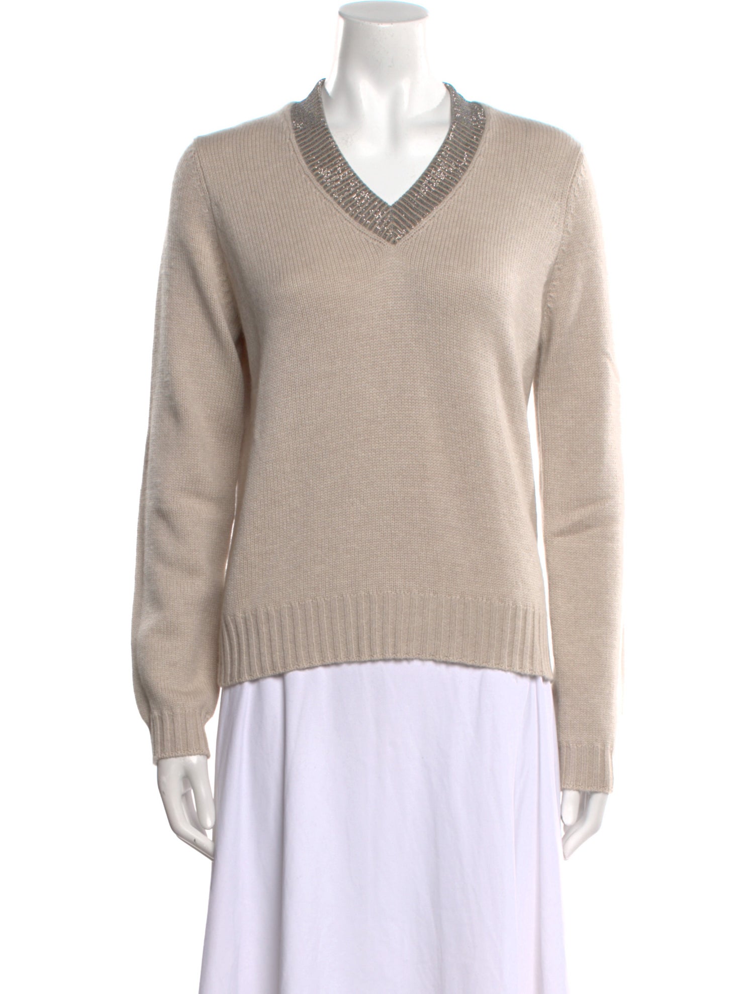 Brunello Cucinelli Cashmere V-Neck Sweater w/ Tags