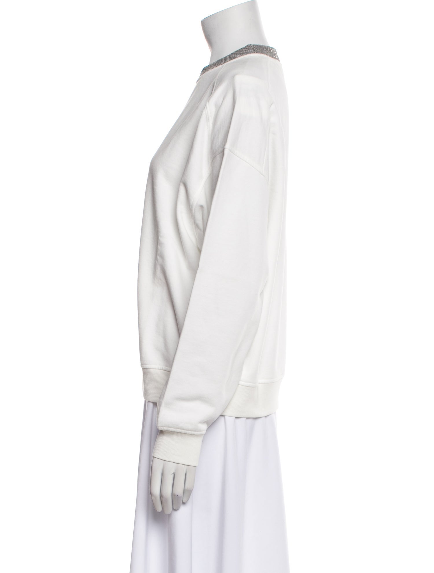 Brunello Cucinelli Mock Neck Long Sleeve Sweatshirt