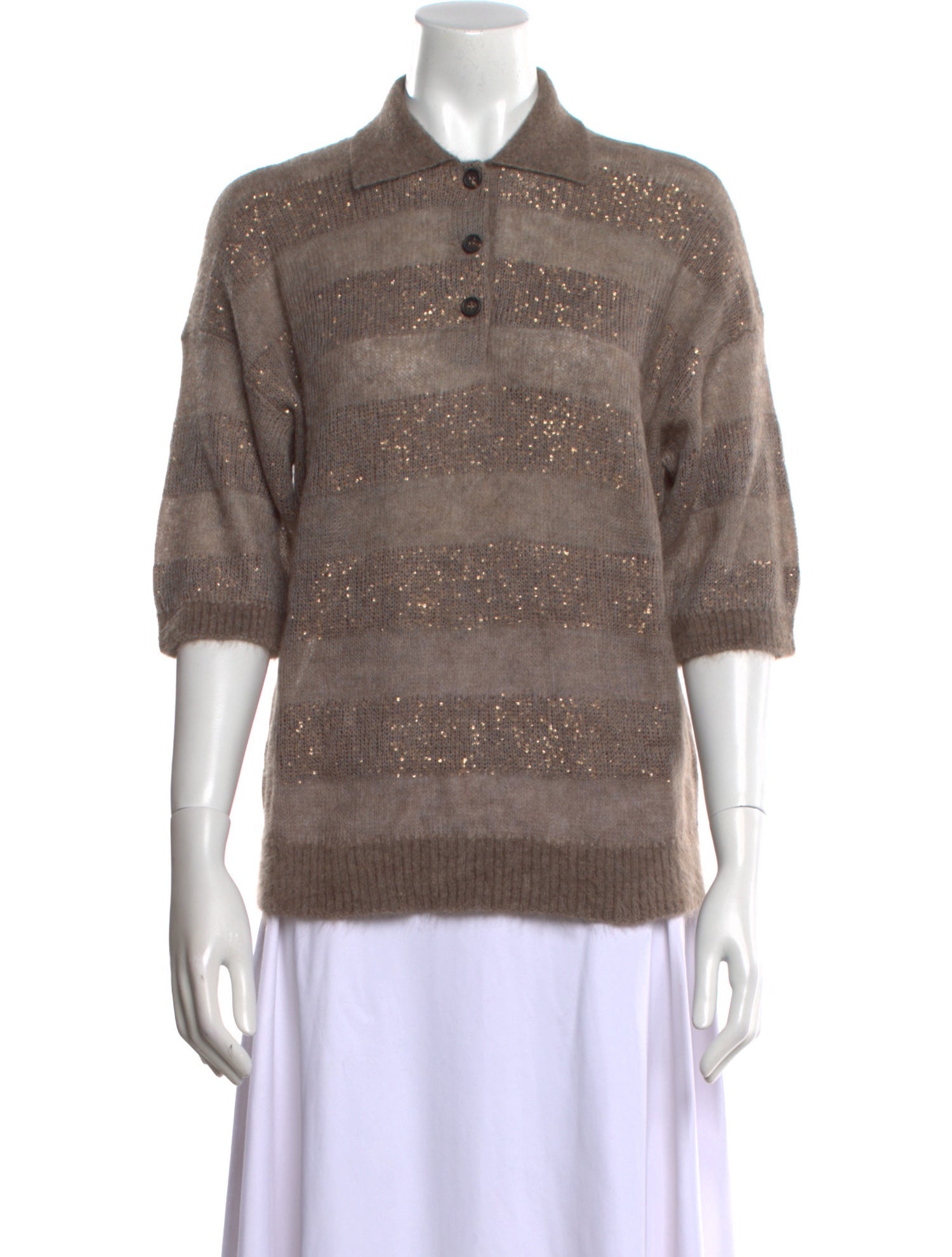 Brunello Cucinelli Mohair Striped Sweater w/ Tags