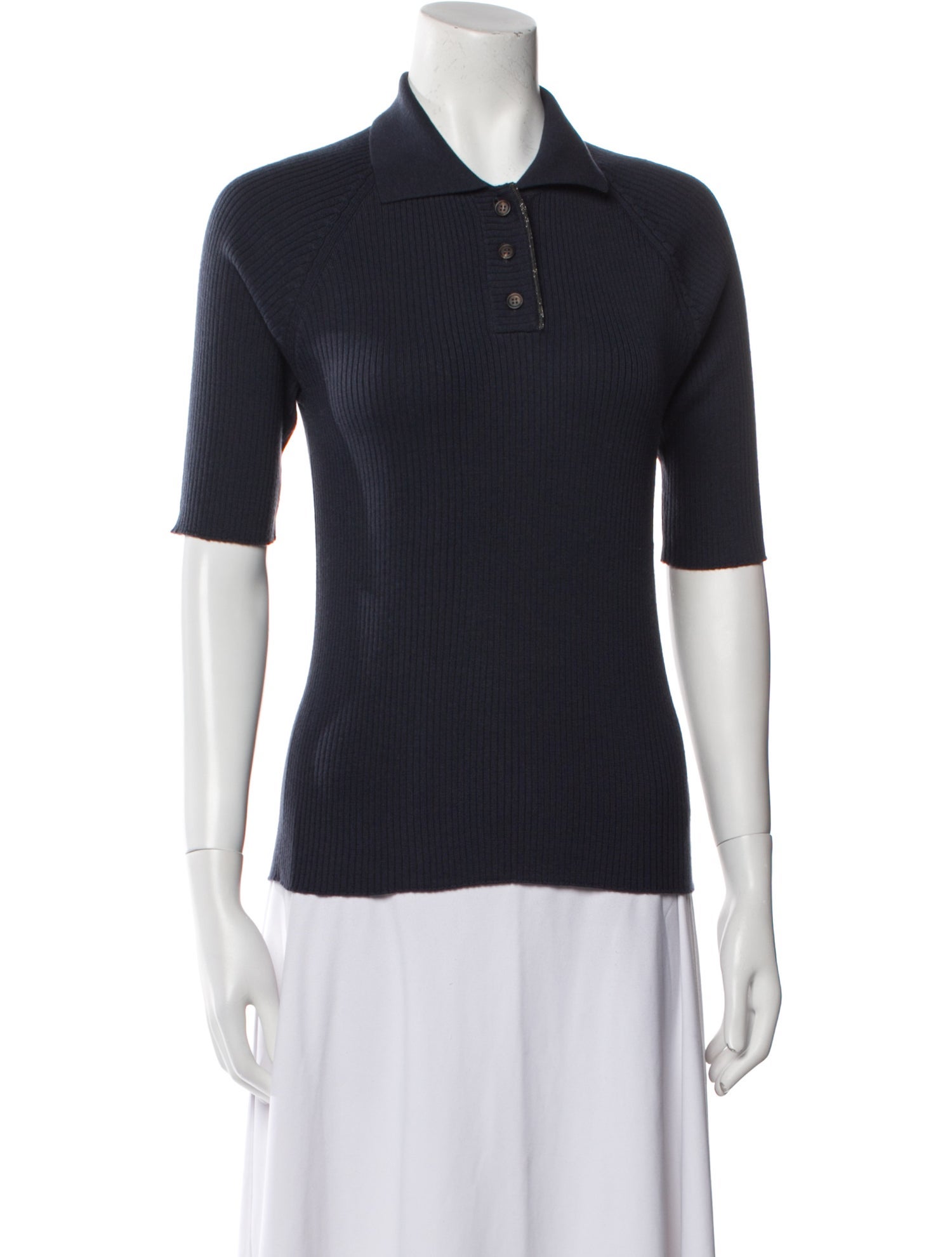 Brunello Cucinelli Virgin Wool Short Sleeve Polo w/ Tags