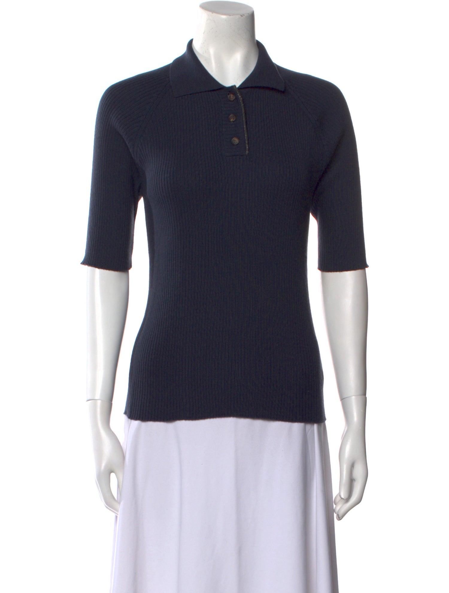 Brunello Cucinelli Virgin Wool Short Sleeve Polo w/ Tags