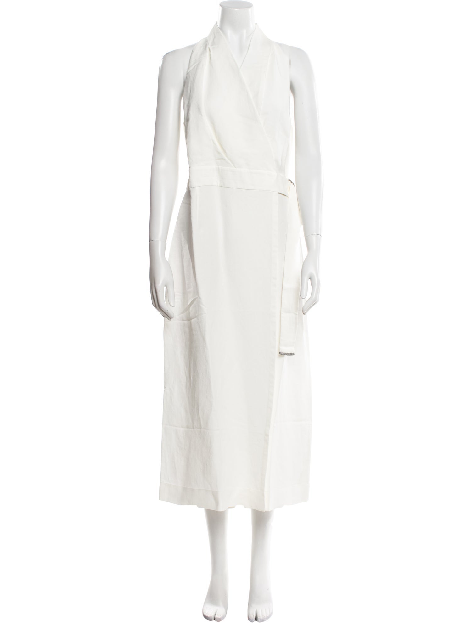 Brunello Cucinelli Tie Neck Long Dress