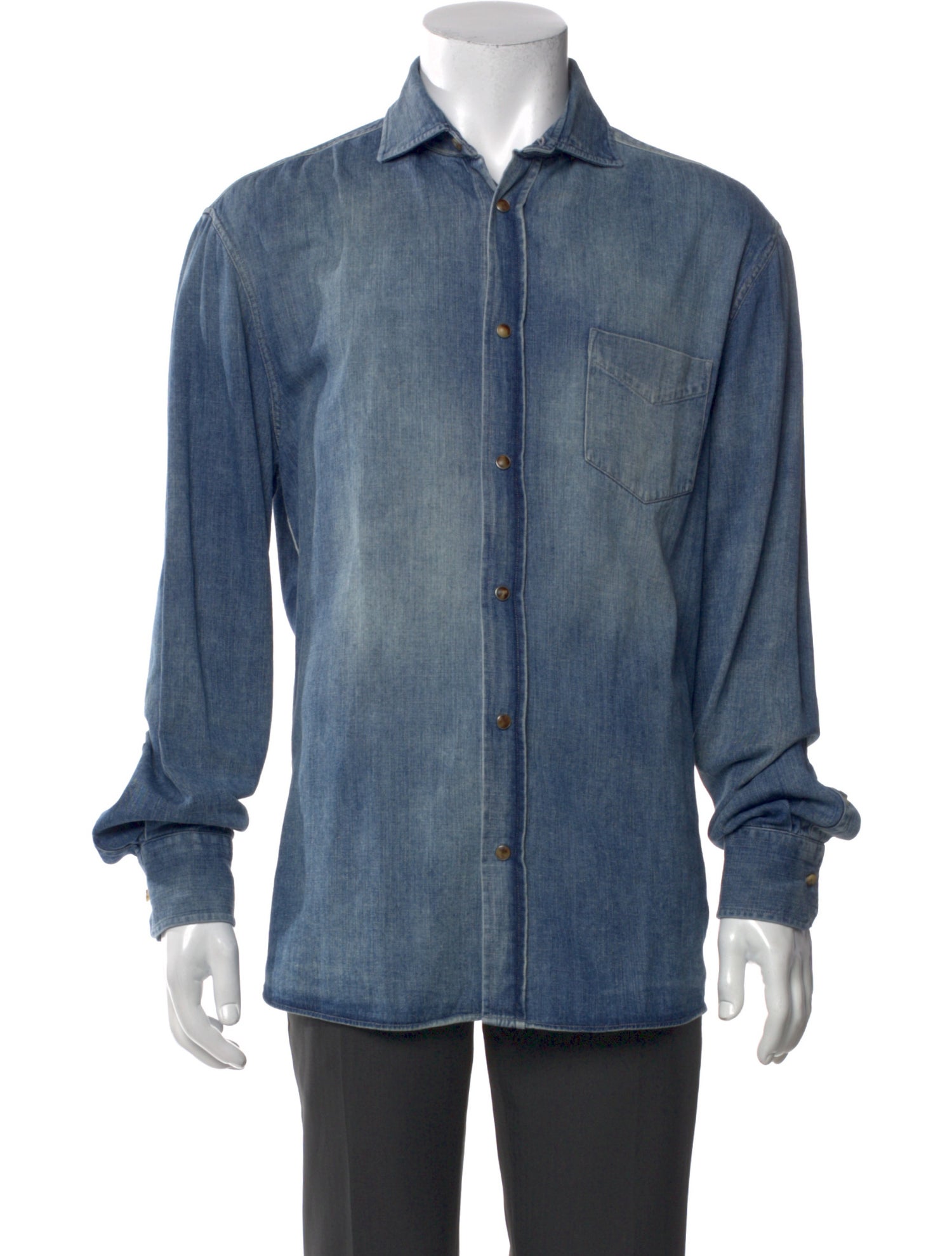 Brunello Cucinelli Long Sleeve Denim Shirt