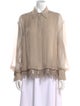Brunello Cucinelli Silk Long Sleeve Blouse