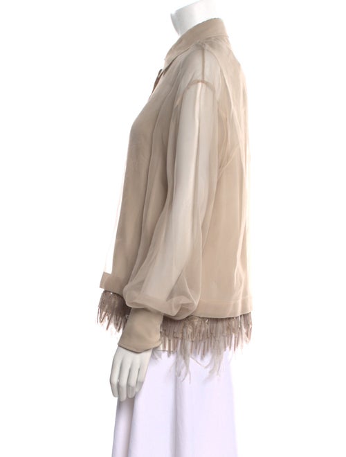 Brunello Cucinelli Silk Long Sleeve Blouse