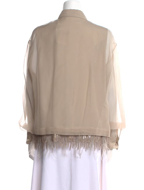Brunello Cucinelli Silk Long Sleeve Blouse