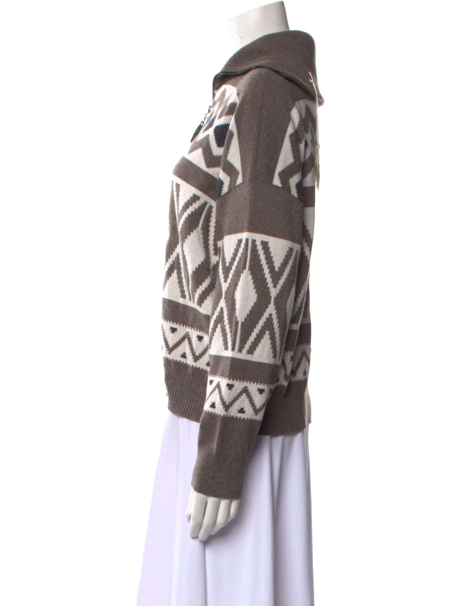 Brunello Cucinelli Virgin Wool Printed Sweater w/ Tags