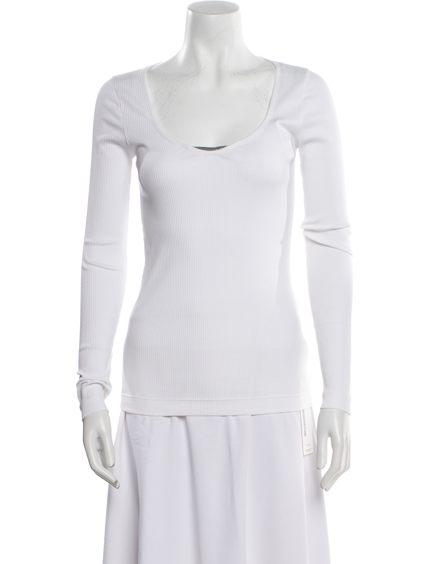 Brunello Cucinelli Scoop Neck Long Sleeve Top w/ Tags