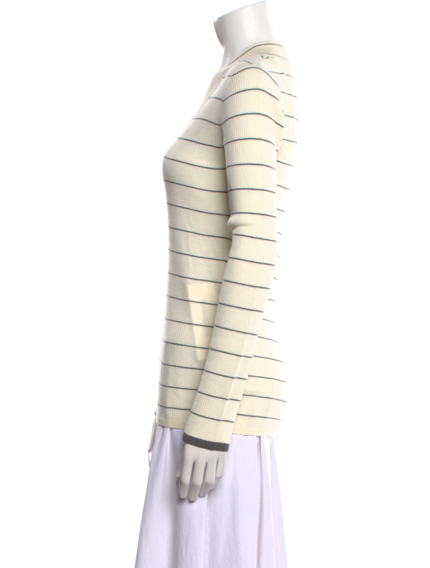 Brunello Cucinelli Virgin Wool Striped Sweater w/ Tags