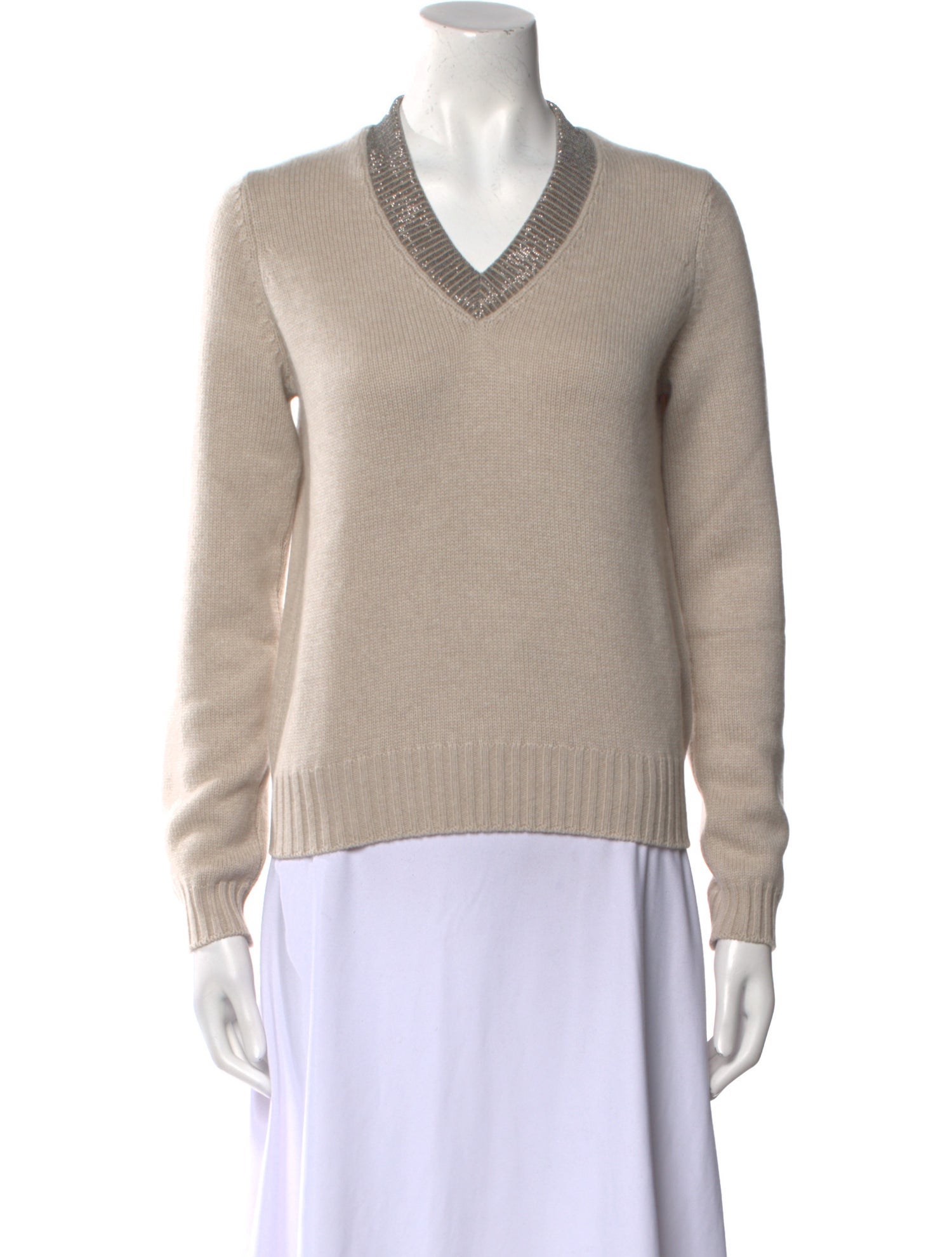 Brunello Cucinelli Cashmere V-Neck Sweater w/ Tags
