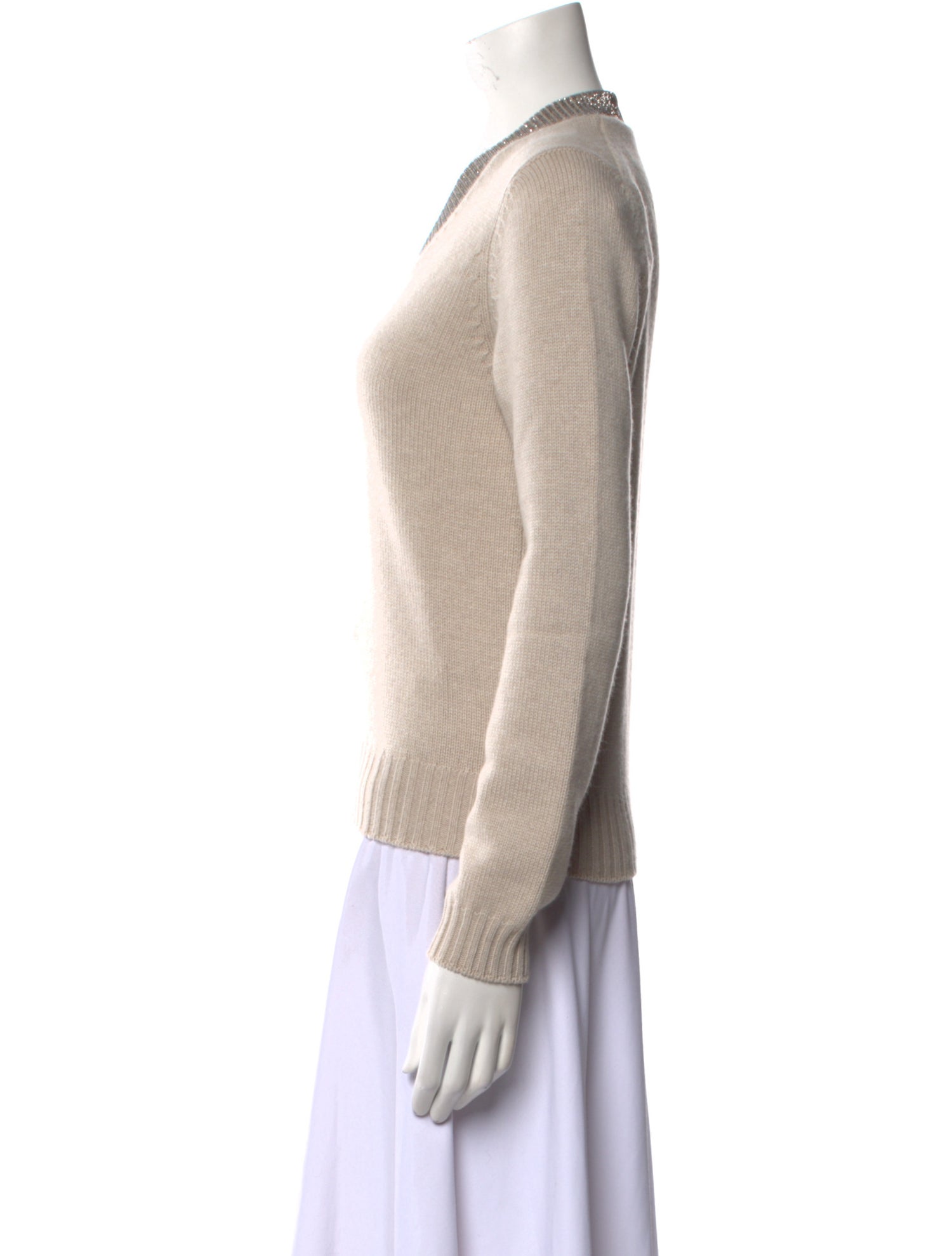 Brunello Cucinelli Cashmere V-Neck Sweater w/ Tags