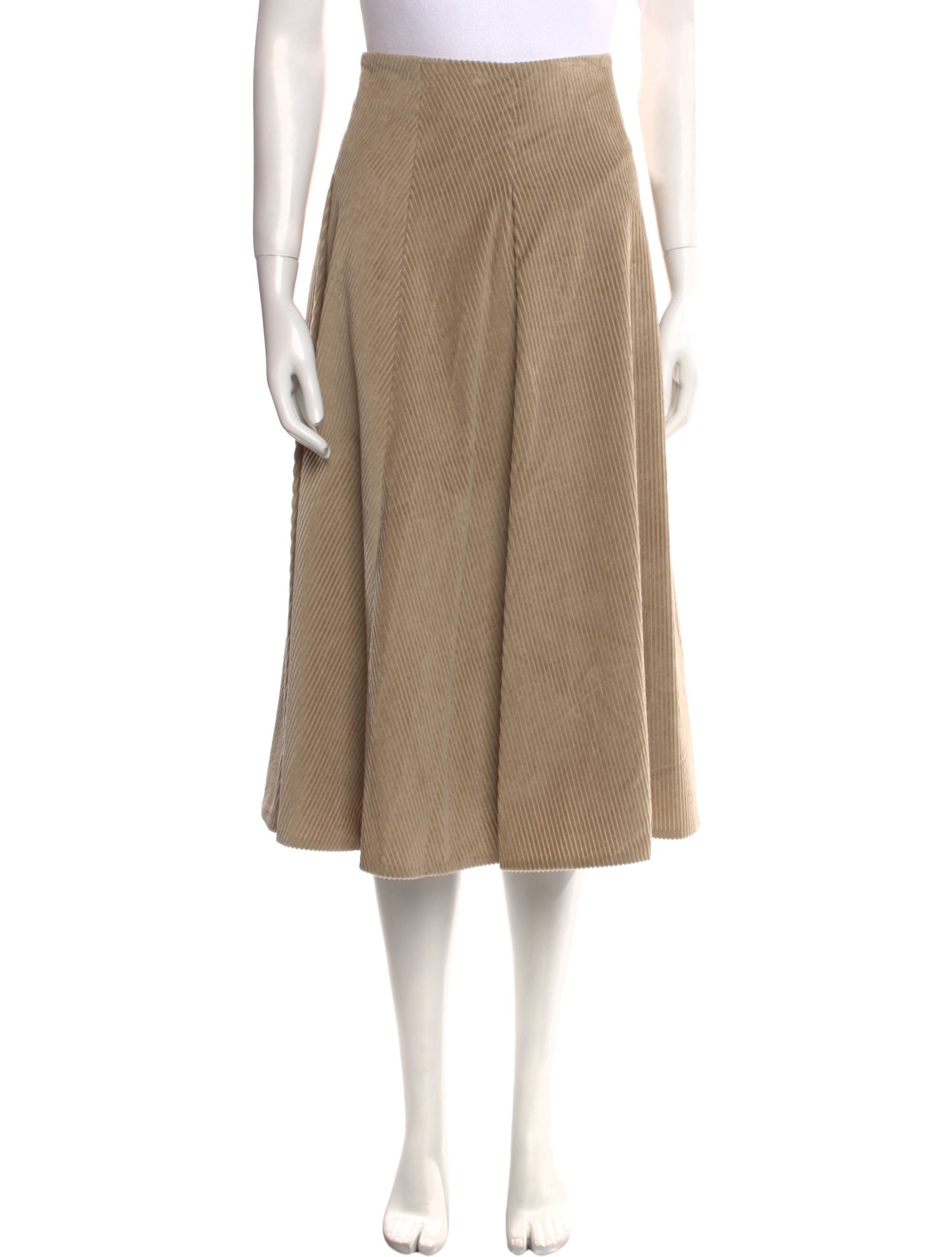 Brunello Cucinelli Pleated Accents Midi Length Skirt w/ Tags