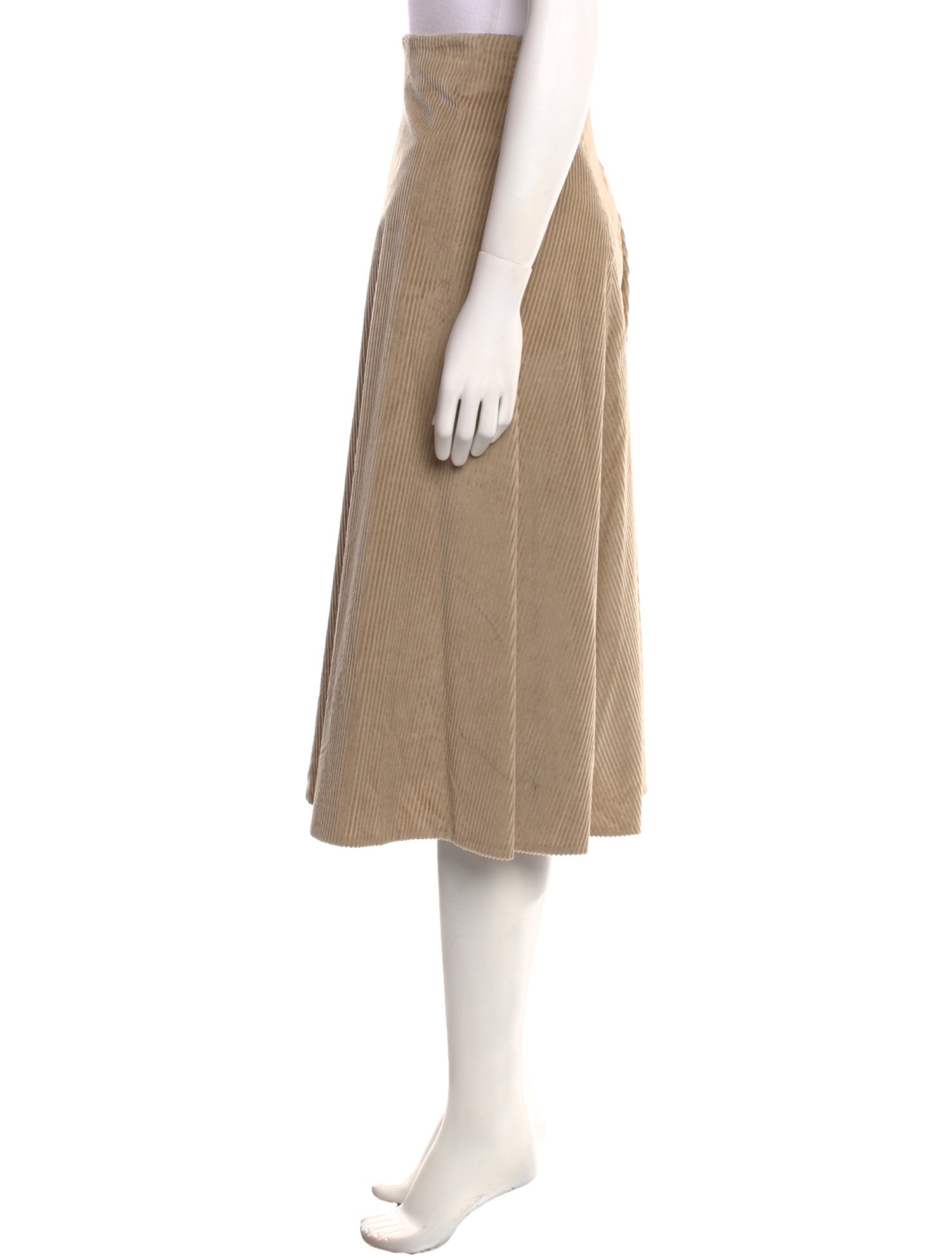 Brunello Cucinelli Pleated Accents Midi Length Skirt w/ Tags