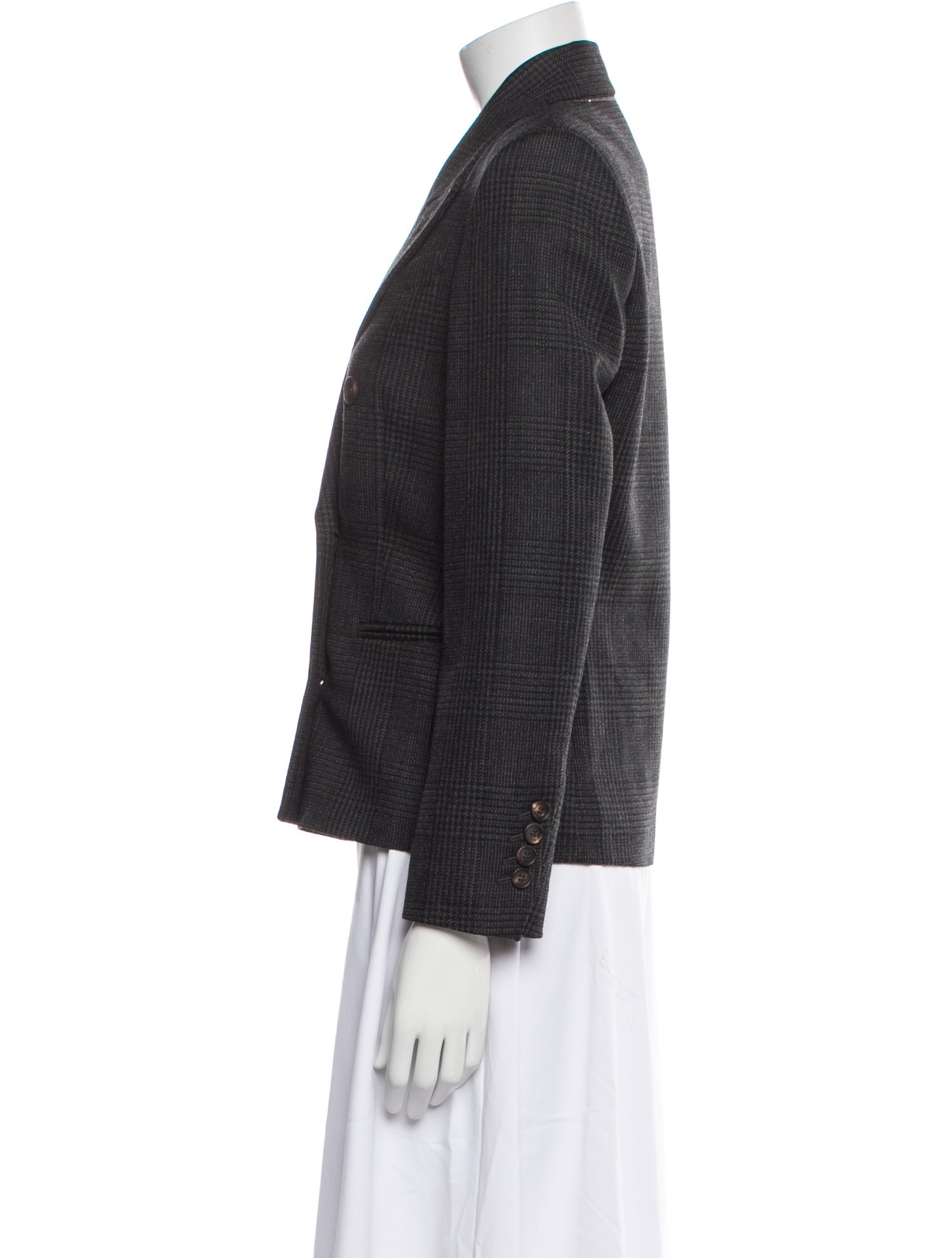 Brunello Cucinelli Virgin Wool Plaid Print Blazer w/ Tags