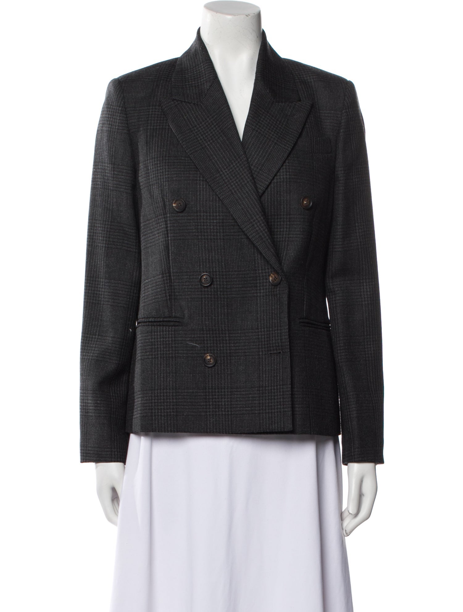 Brunello Cucinelli Virgin Wool Plaid Print Blazer w/ Tags