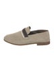 Brunello Cucinelli Suede Beaded Accents Loafers