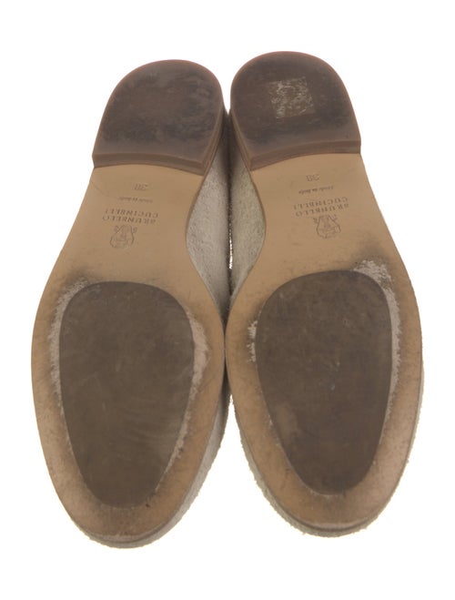 Brunello Cucinelli Suede Beaded Accents Loafers