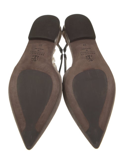 Brunello Cucinelli Suede Studded Accents Ballet Flats