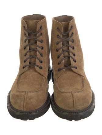 Brunello Cucinelli Suede Lace-Up Boots