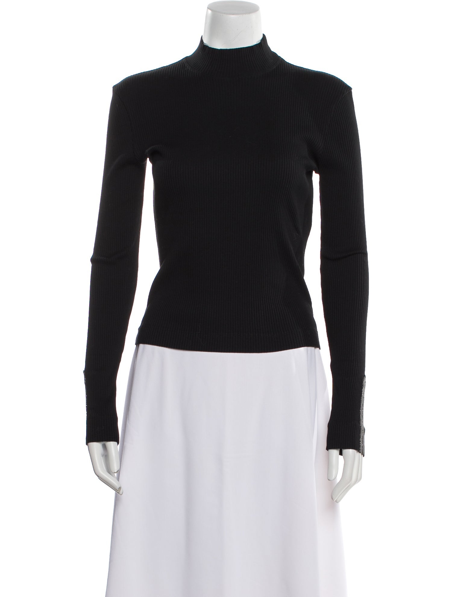 Brunello Cucinelli Mock Neck Long Sleeve Top w/ Tags