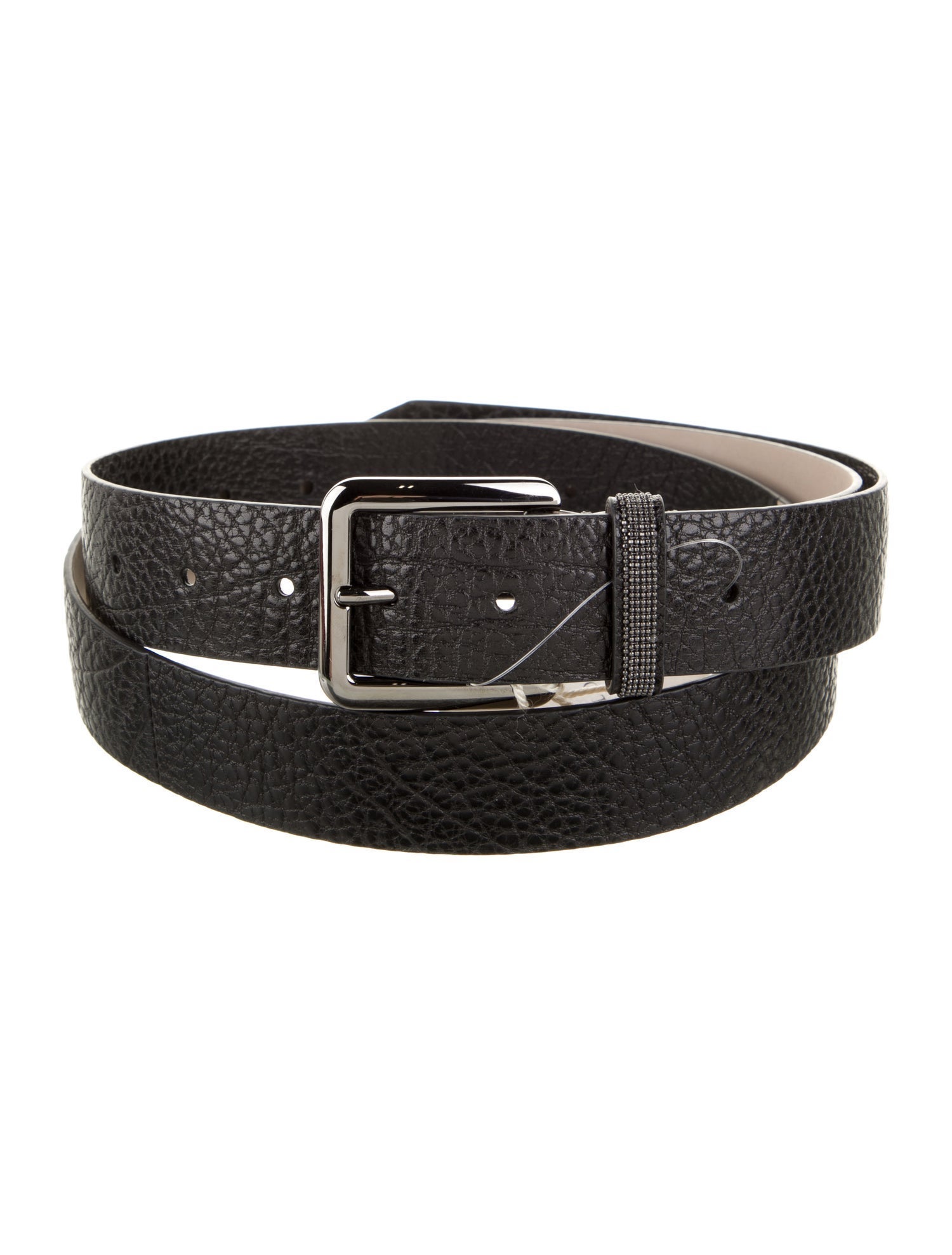 Brunello Cucinelli Leather Studded Accents Belt