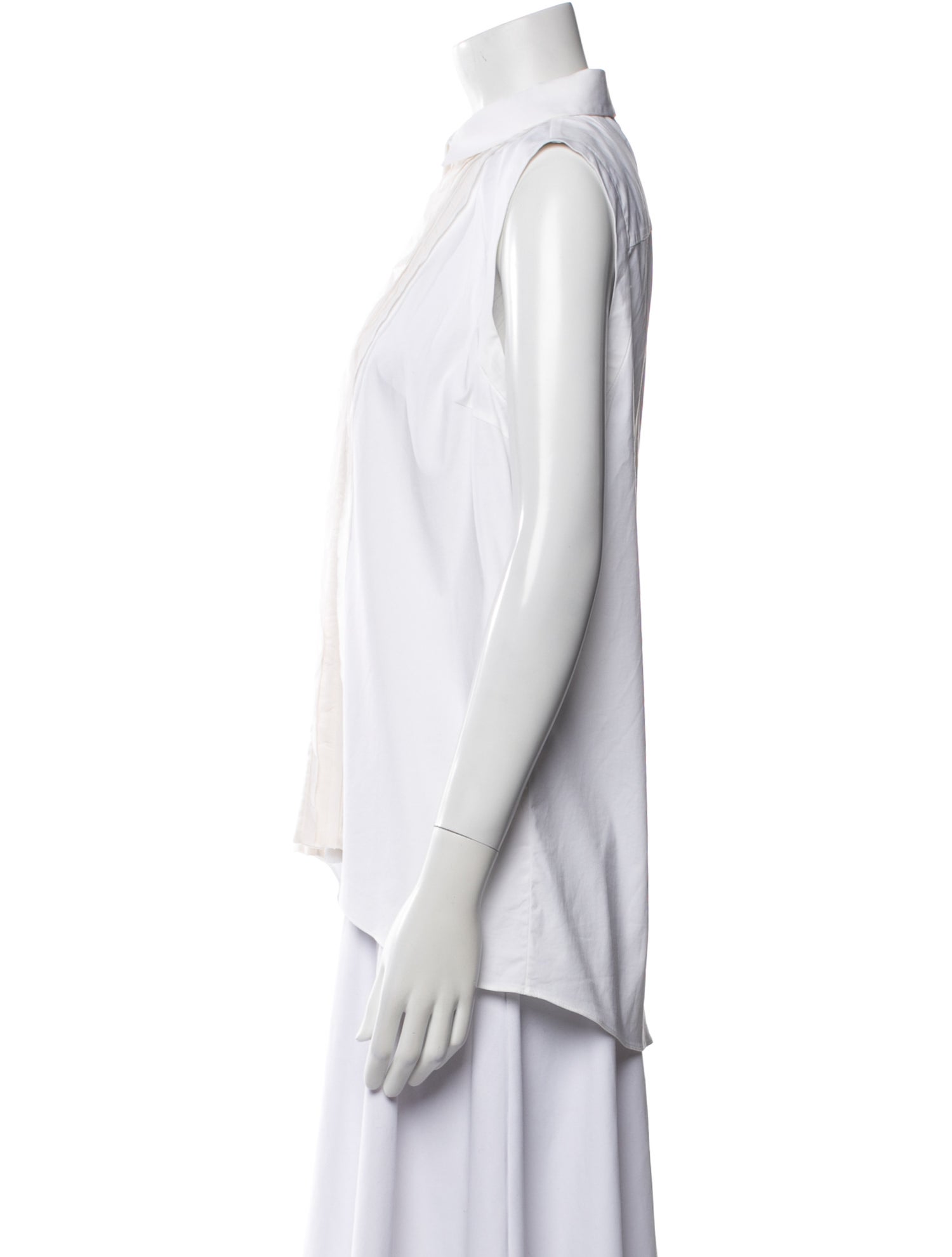 Brunello Cucinelli Sleeveless Button-Up Top