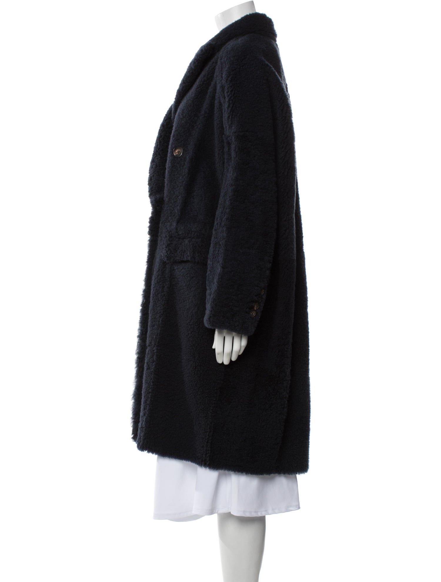 Brunello Cucinelli Shearling Faux Fur Coat