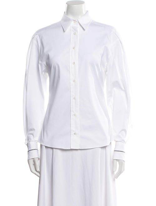Brunello Cucinelli Long Sleeve Button-Up Top