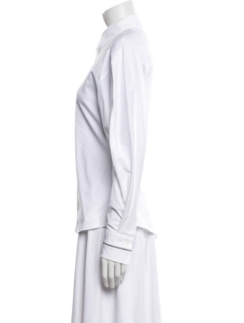 Brunello Cucinelli Long Sleeve Button-Up Top