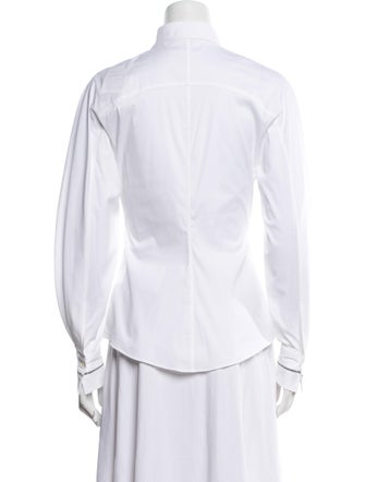 Brunello Cucinelli Long Sleeve Button-Up Top