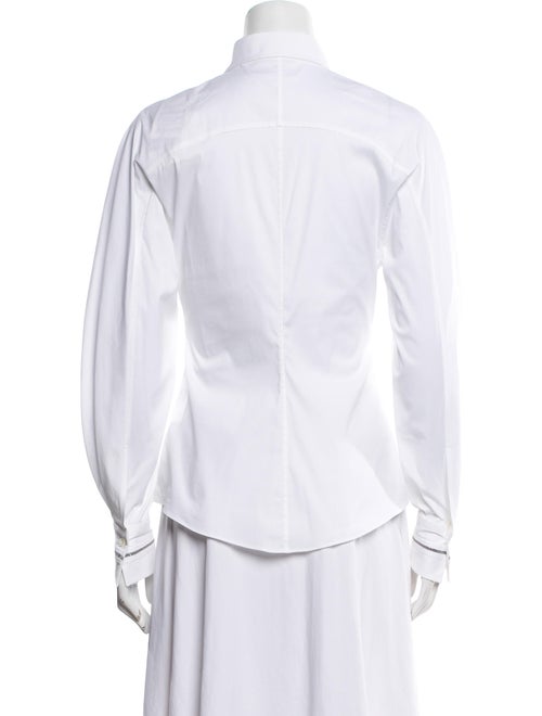 Brunello Cucinelli Long Sleeve Button-Up Top
