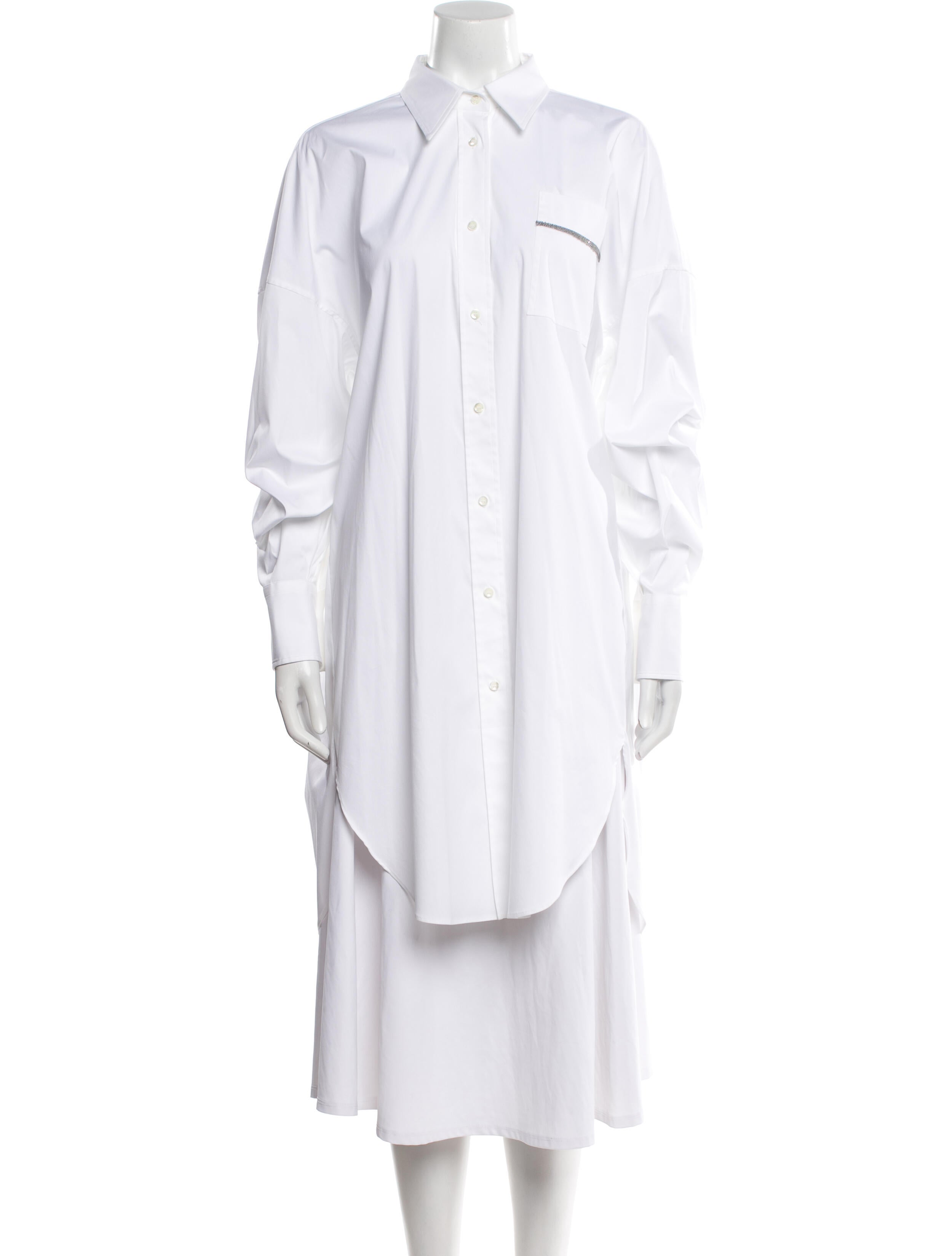 Brunello Cucinelli Silk Long Sleeve Tunic w/ Tags