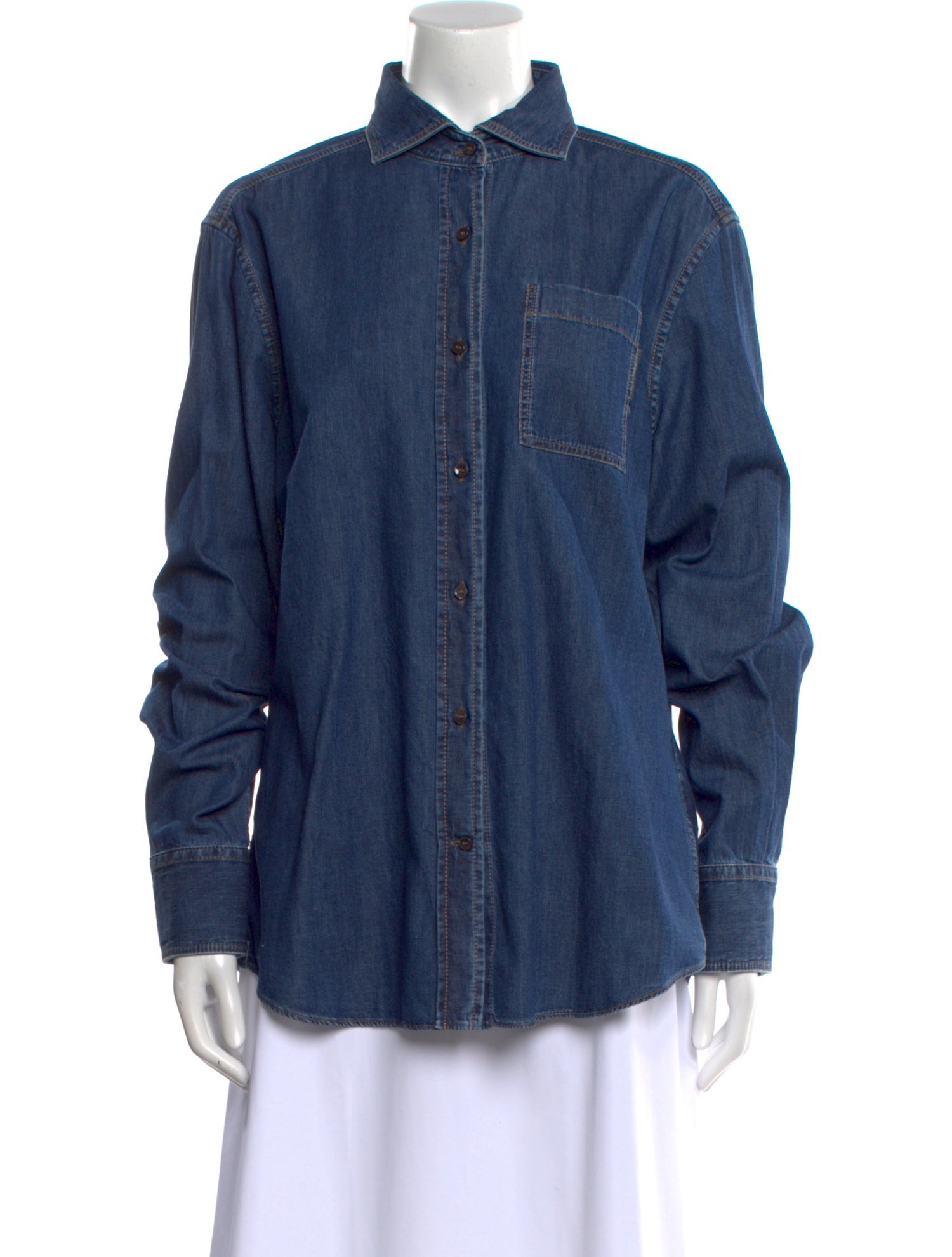 Brunello Cucinelli Long Sleeve Button-Up Top w/ Tags