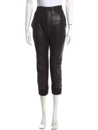 Brunello Cucinelli Leather Skinny Leg Pants