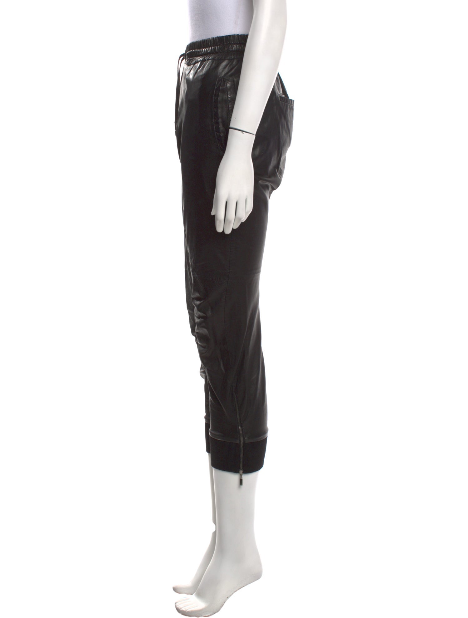 Brunello Cucinelli Leather Skinny Leg Pants