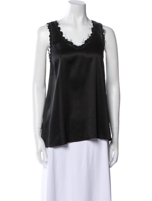 Brunello Cucinelli Silk Scoop Neck Blouse