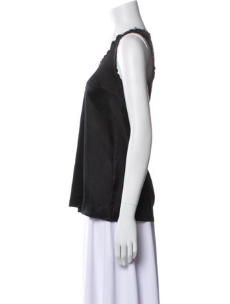 Brunello Cucinelli Silk Scoop Neck Blouse