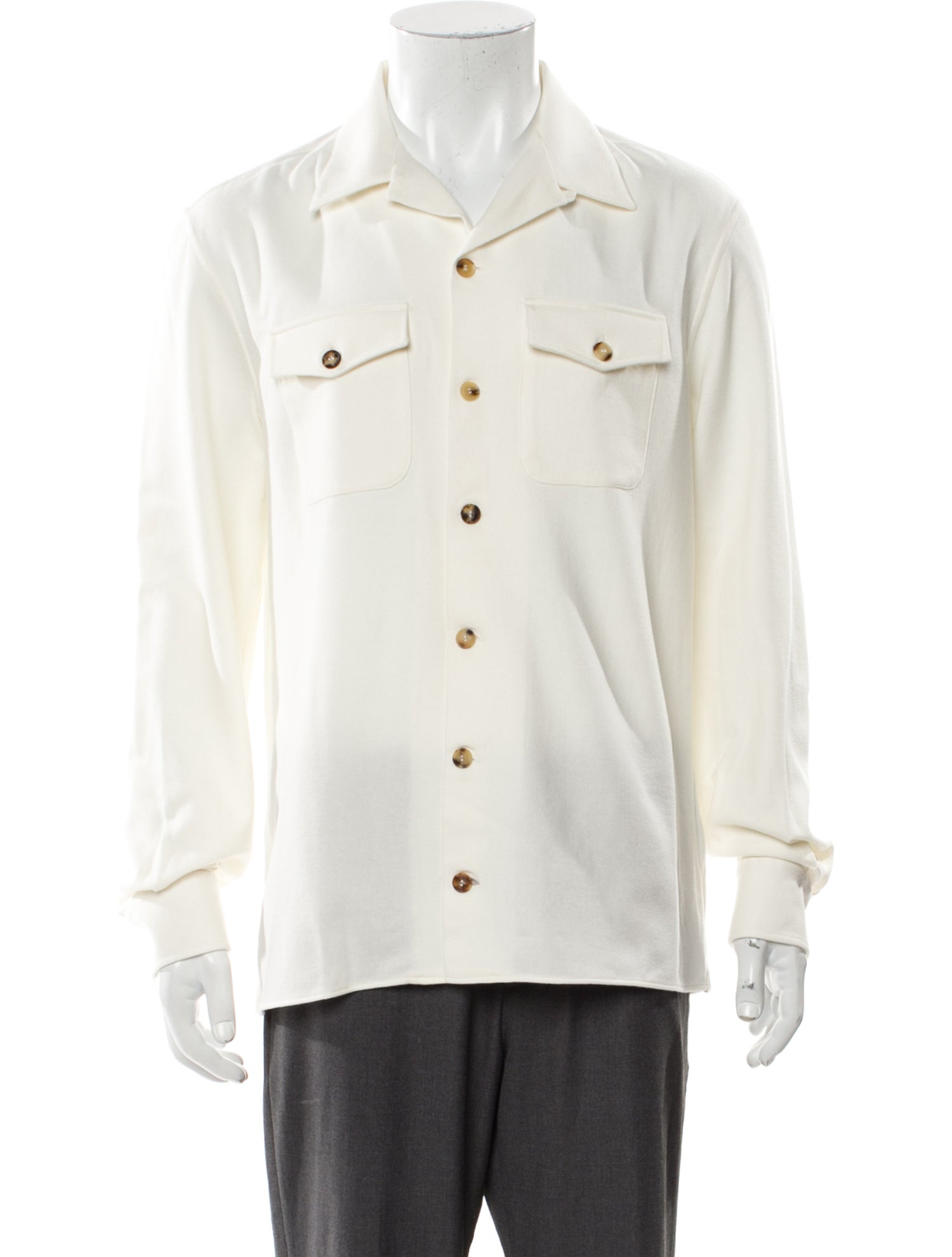 Brunello Cucinelli Wool Long Sleeve Shirt w/ Tags