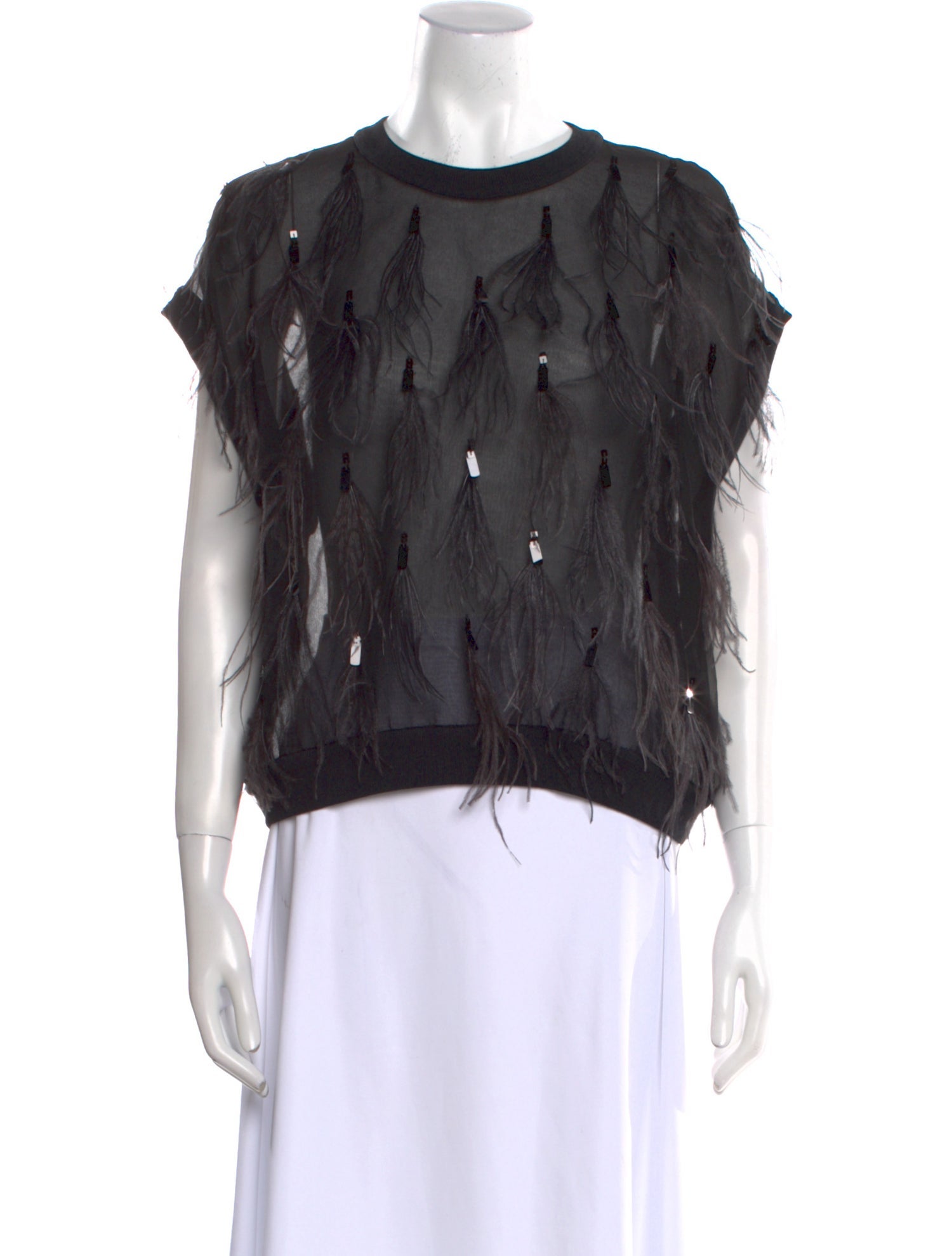 Brunello Cucinelli Silk Crew Neck Blouse w/ Tags