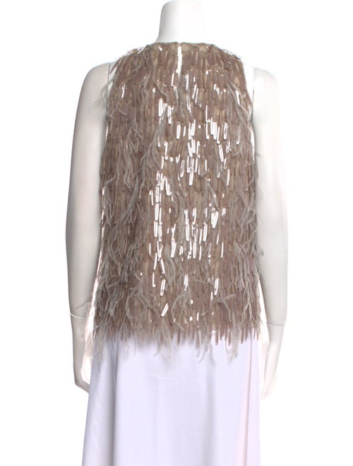 Brunello Cucinelli Silk Scoop Neck Top