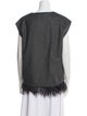 Brunello Cucinelli Virgin Wool V-Neck Blouse