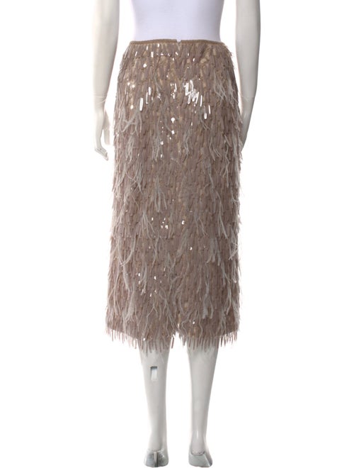 Brunello Cucinelli Silk Midi Length Skirt