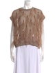 Brunello Cucinelli Silk Crew Neck Blouse